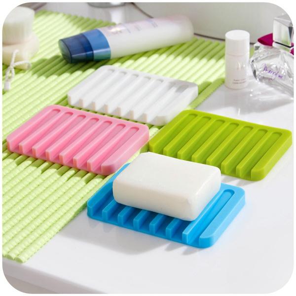 0810 Silicone Soap Holder Soap Dish Stand Saver Tray Case for Shower - SkyShopy 0810 Silicone Soap Holder Soap Dish Stand Saver Tray Case for Shower - SkyShopy